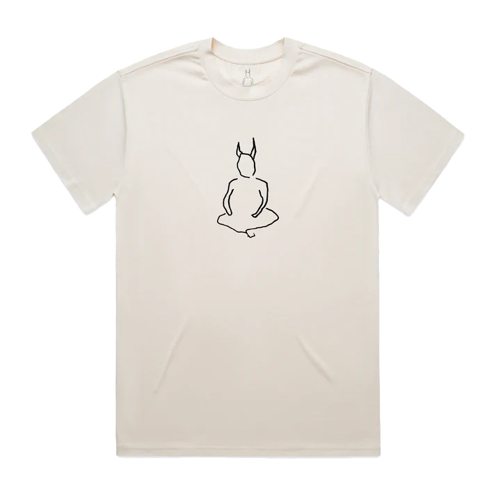 Wunderhorse Devil Logo | Ecru T-Shirt
