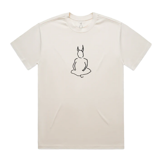 Wunderhorse Devil Logo | Ecru T-Shirt